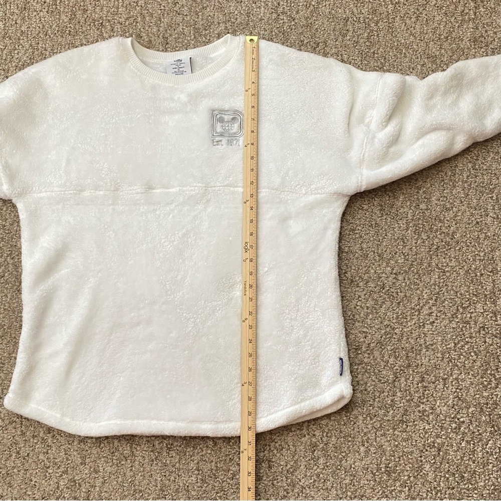 Walt Disney World Spirit Jersey X Large White Silver Fleece Pullover Sweater - Picture 10 of 11